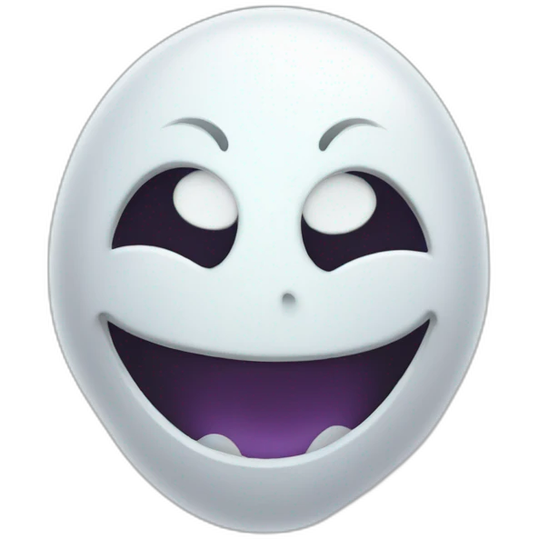 laughing ghost with a spooky theme give it a cartoon vibe emoji