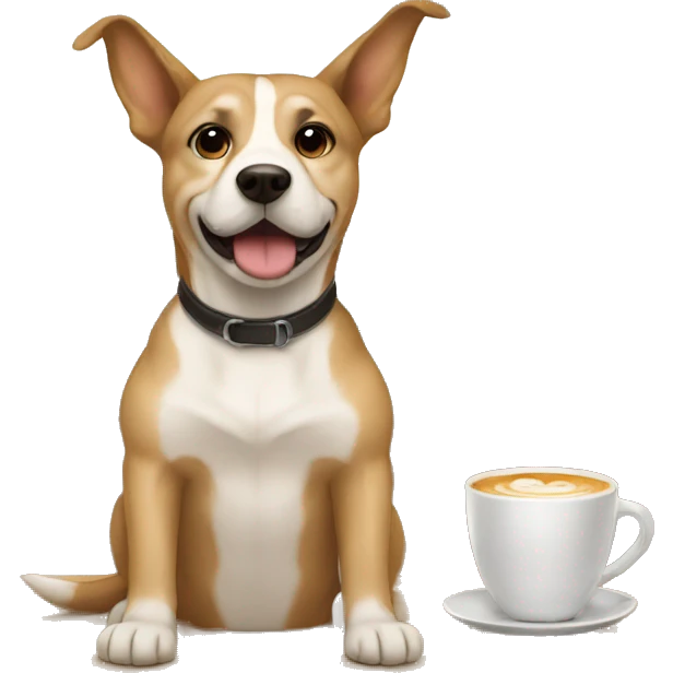 Perro café  emoji