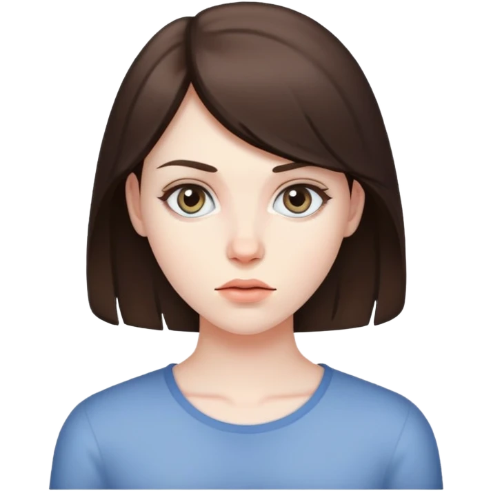 Young brunette on Adderall emoji