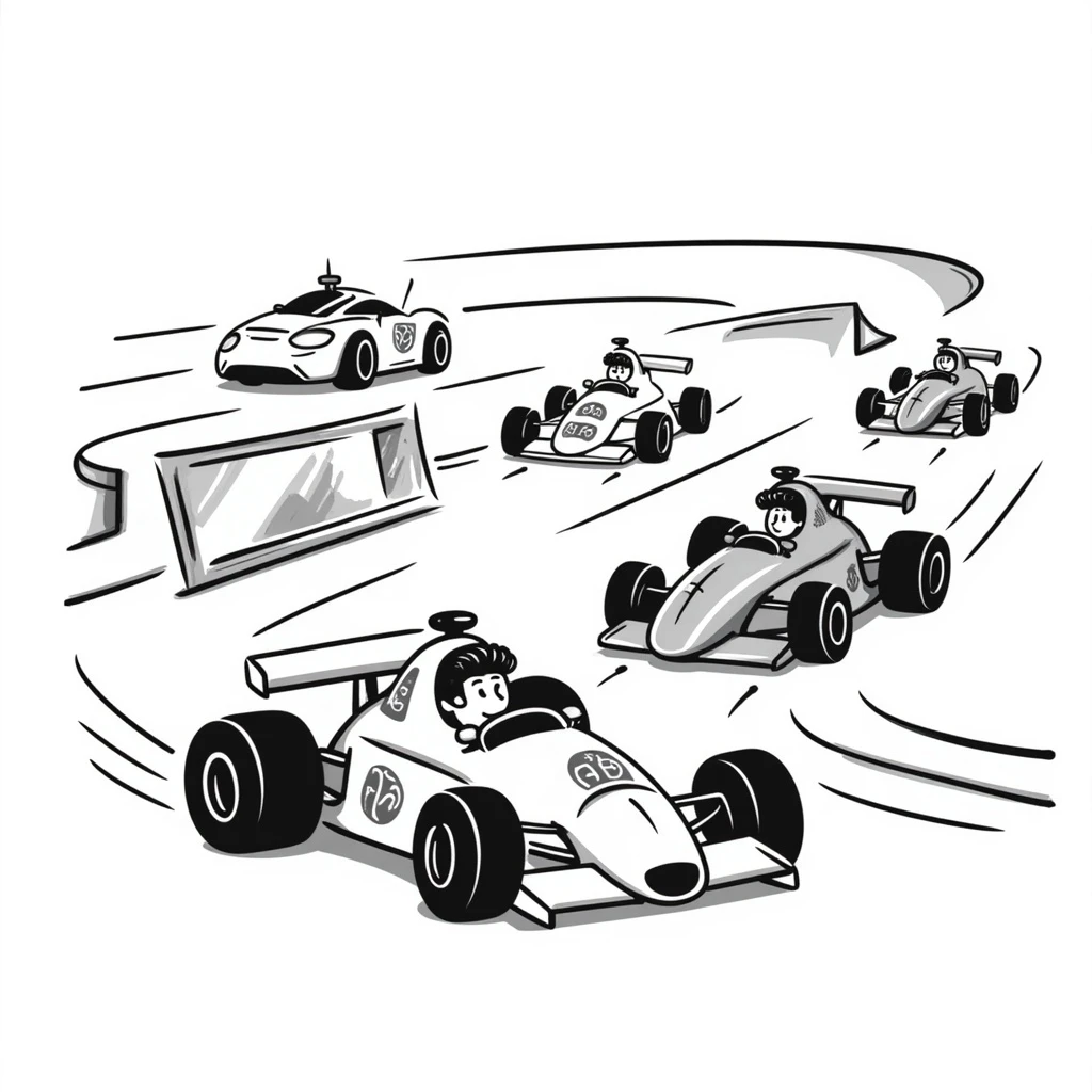 racing cars in 1990s emoji