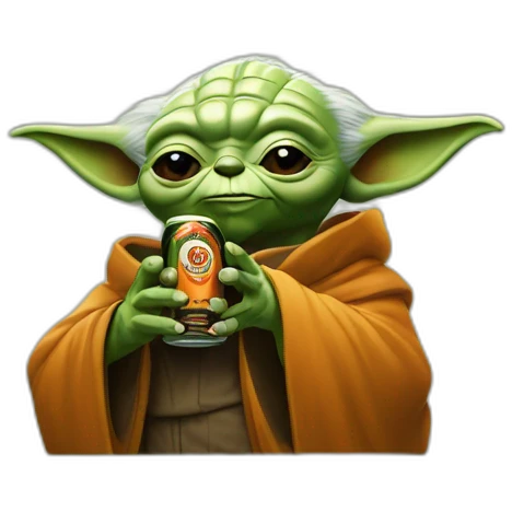 yoda holding jagermeister bottle emoji