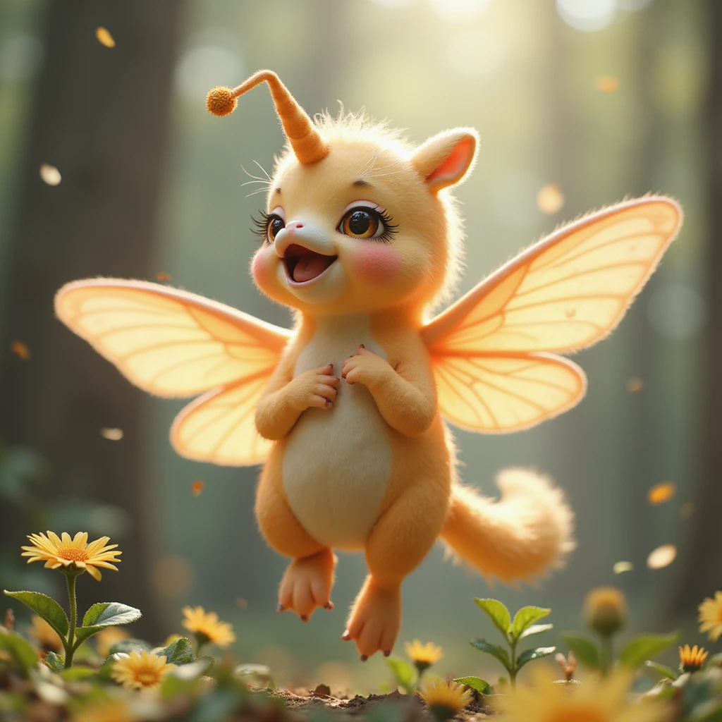Fluttershy in a realistic style singing softly, no background, transparent emoji