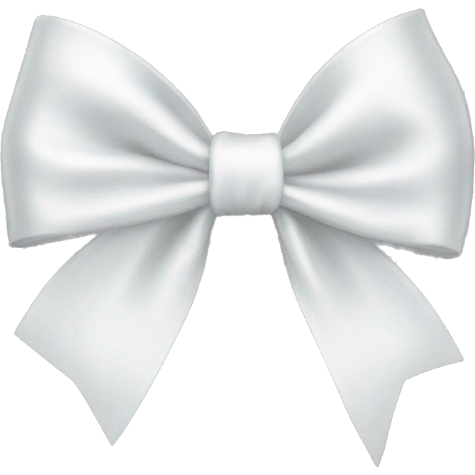 white satin bow emoji