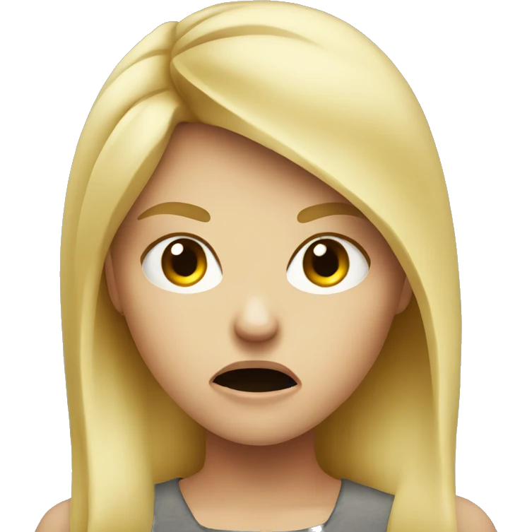 Very Angry blond Girl emoji