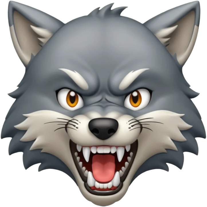 Wolf snarling emoji