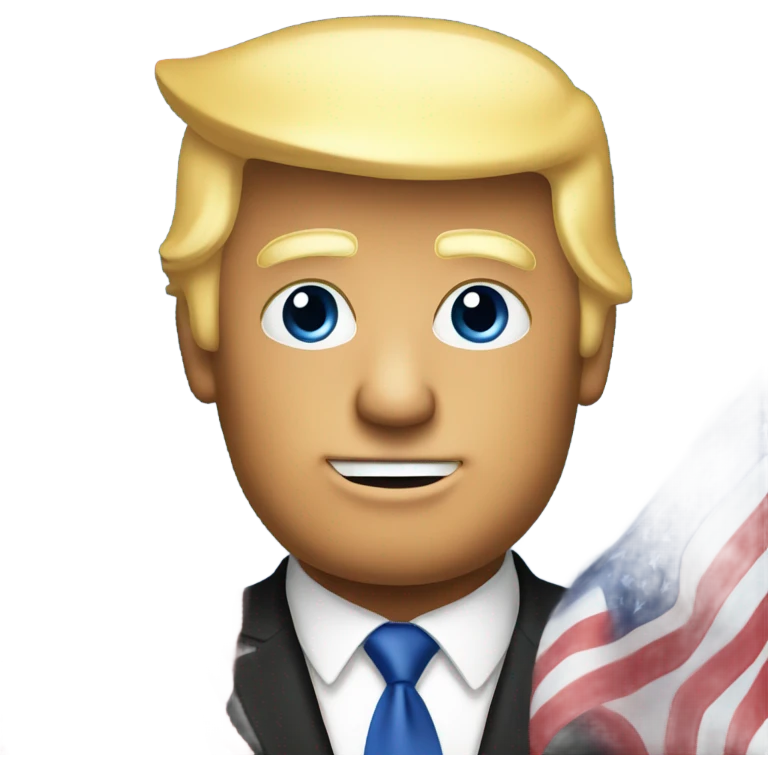 Trump with American flag  emoji