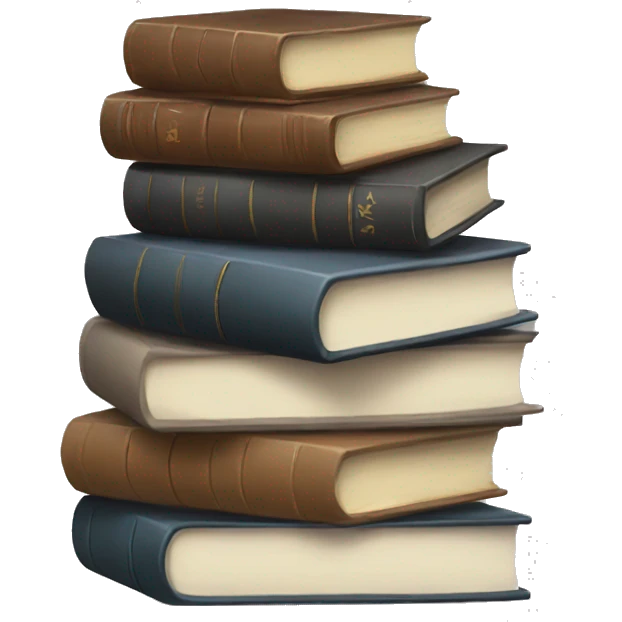 neutral stack of books emoji