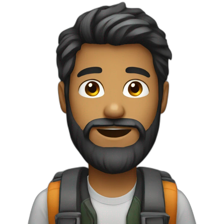 beard young developer emoji