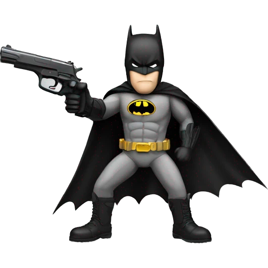 batman with a gun emoji