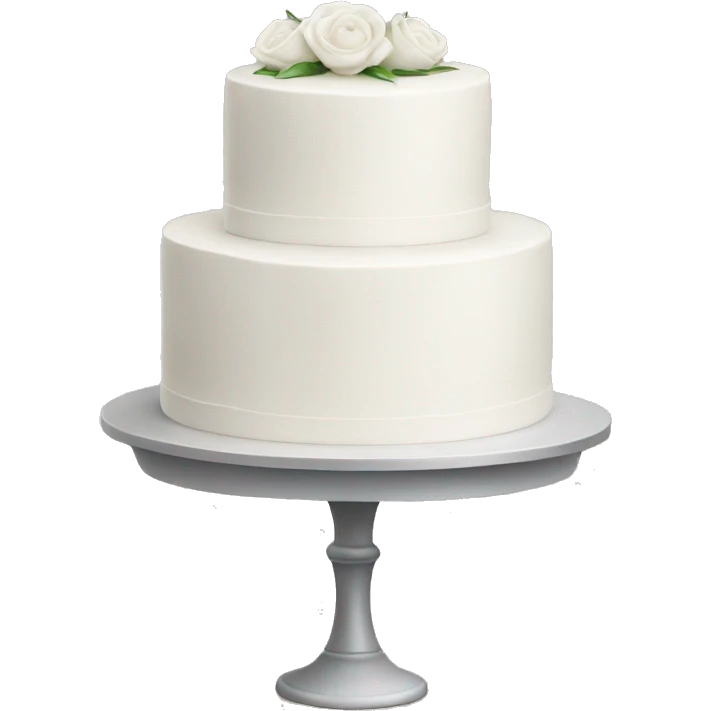 White wedding cake no flowers emoji
