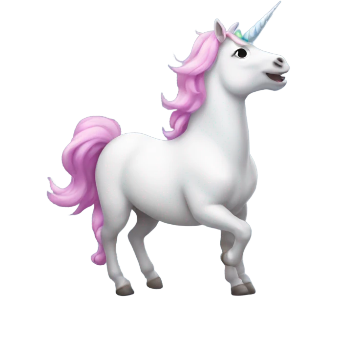 A unicorn farting emoji