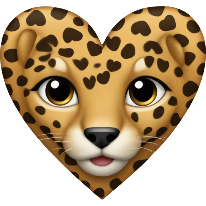 heart with cheetah print  emoji