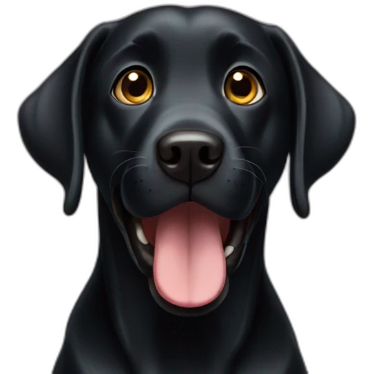 black labrador surprised emoji