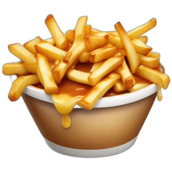Poutine qui mange une poutine emoji