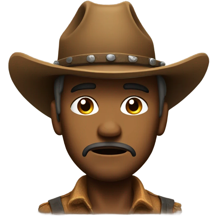 Crying cowboy emoji
