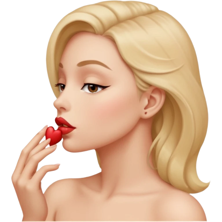 Kadın cıplak kiss emoji