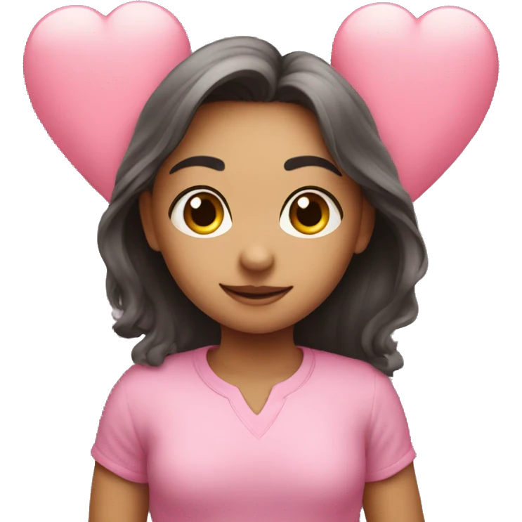 A cute pink heart  emoji