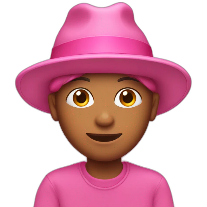 pink human in hat emoji
