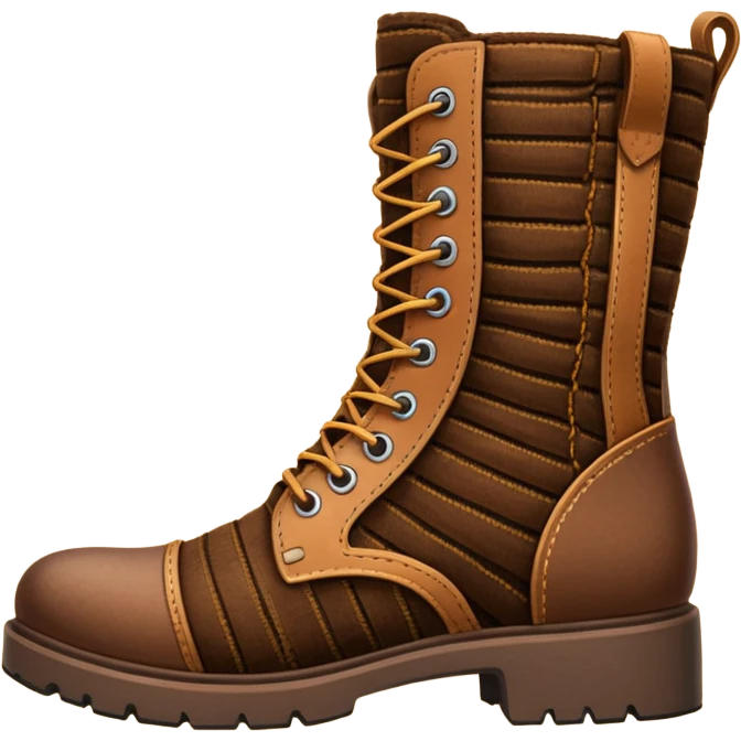 Patterned Corduroy texture ridges boots emoji