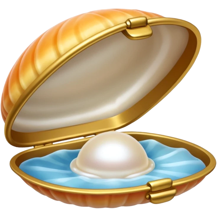 Girly clamshell with pearl inside emoji