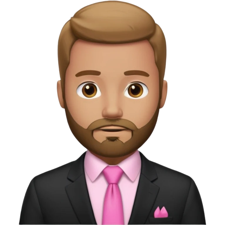 bearded man with pink tie and blazer emoji