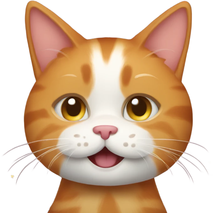 ginger cat after new year party  emoji