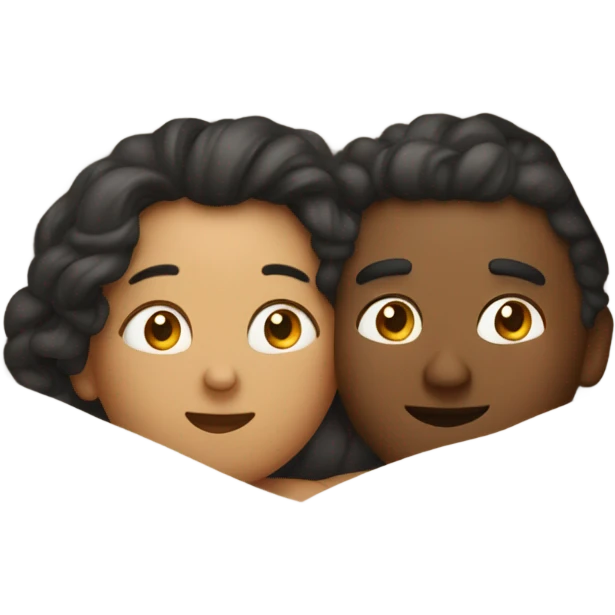 Couple snuggling in bed emoji