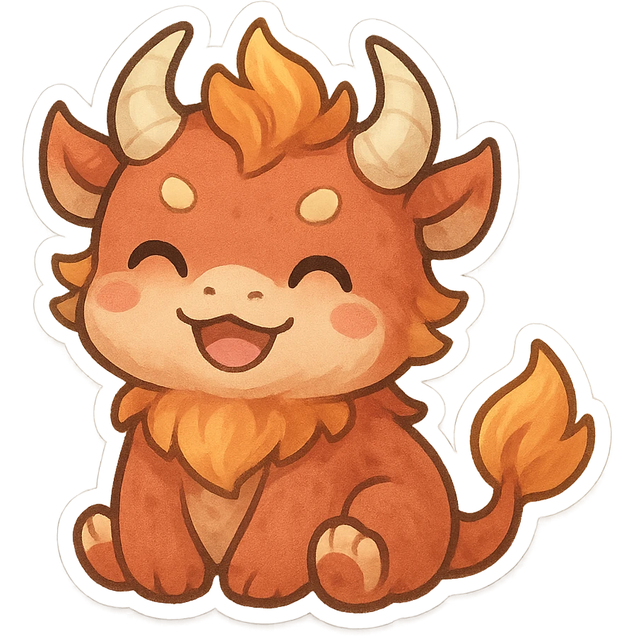 一个可爱的小年兽 emoji