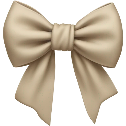 Beige bow emoji