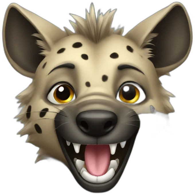 hyena smiling emoji
