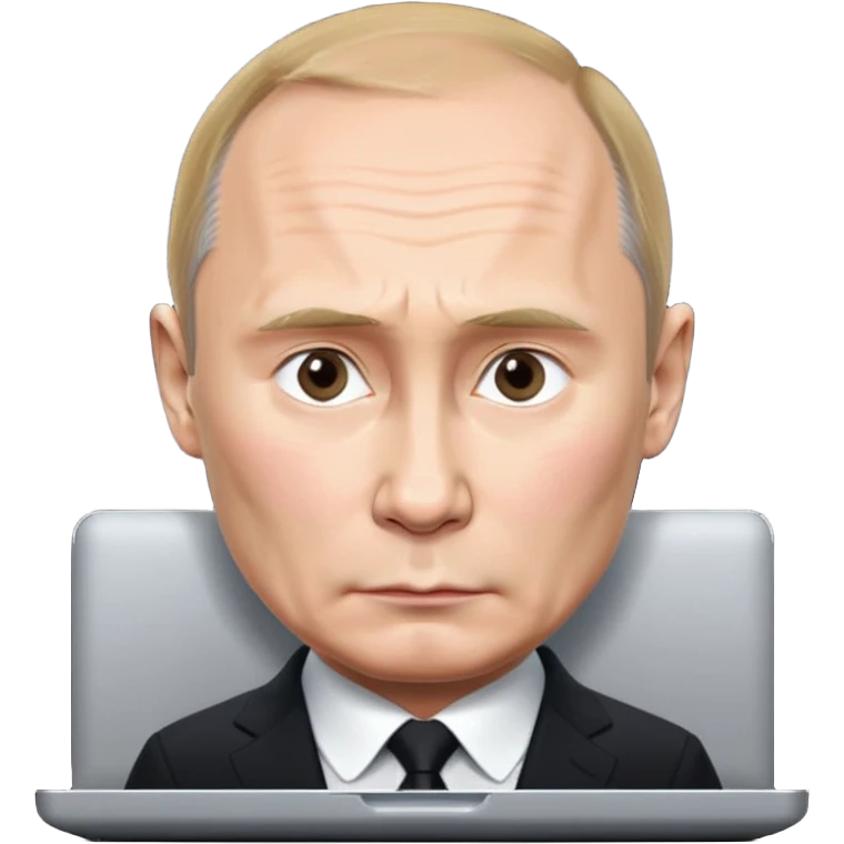 Putin with laptop emoji