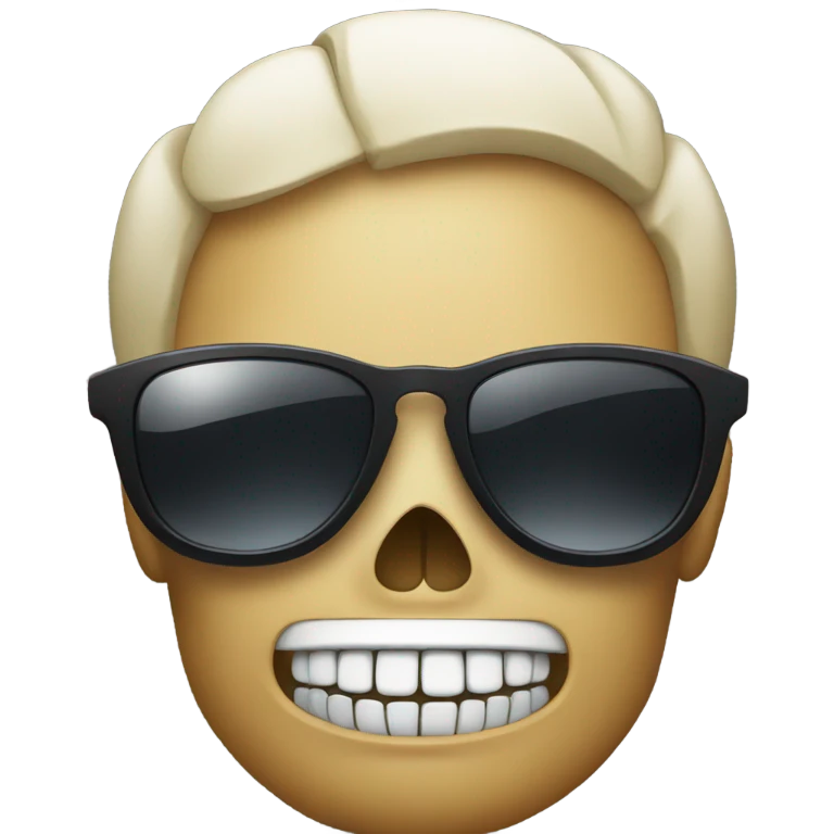 Skull with sunglasses emoji