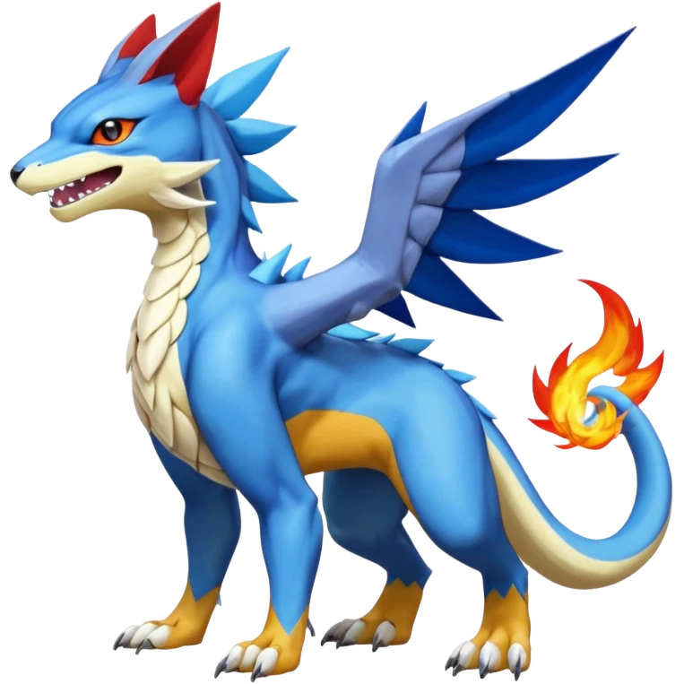 Gabite-Veemon-Nargacuga-UlforceVeedramon-Digimon-Latias-Peppercat-Pokémon-Flamedramon-fusion-animal-hybrid-creature, Full body  emoji