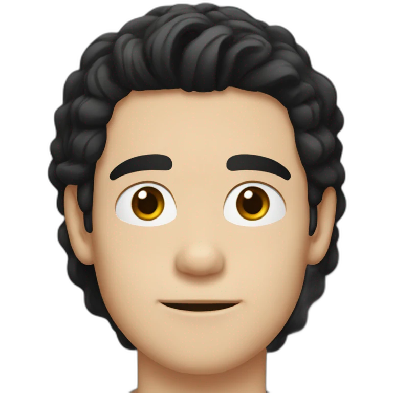 dylan obrien with long black hair emoji