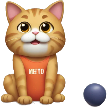 Cat at gym emoji