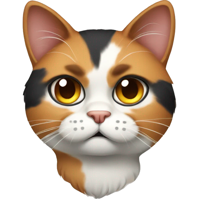 Angry calico cat emoji