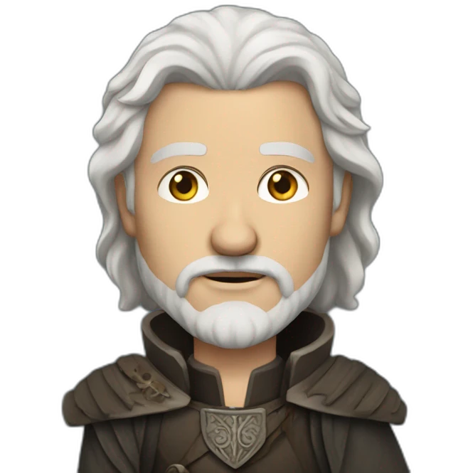 white man dressed like game of thrones charactrtd emoji