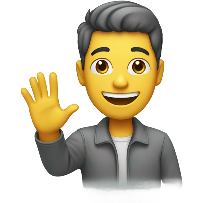 waving hand hi emoji