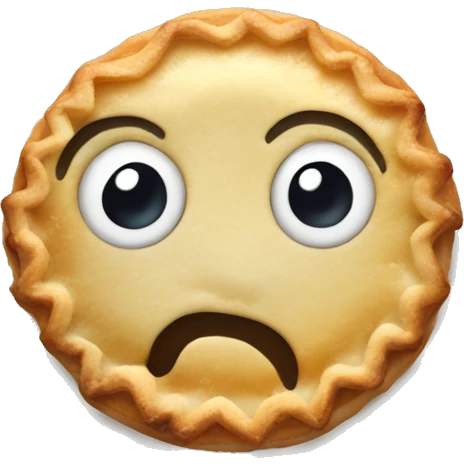Cute mince pie with eyes emoji