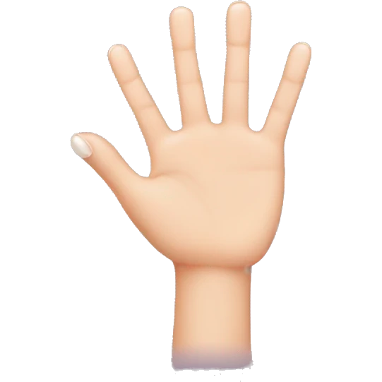 cute hand with clean fingernails emoji