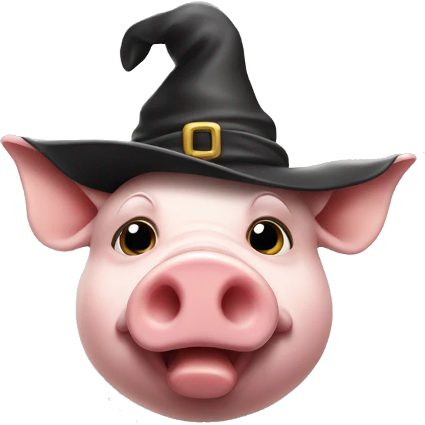 pig with wizarrd hat emoji