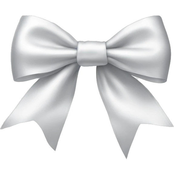 white satin bow emoji
