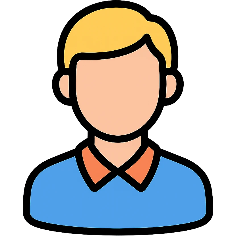 colored icon of a client or customer, simple and modern emoji