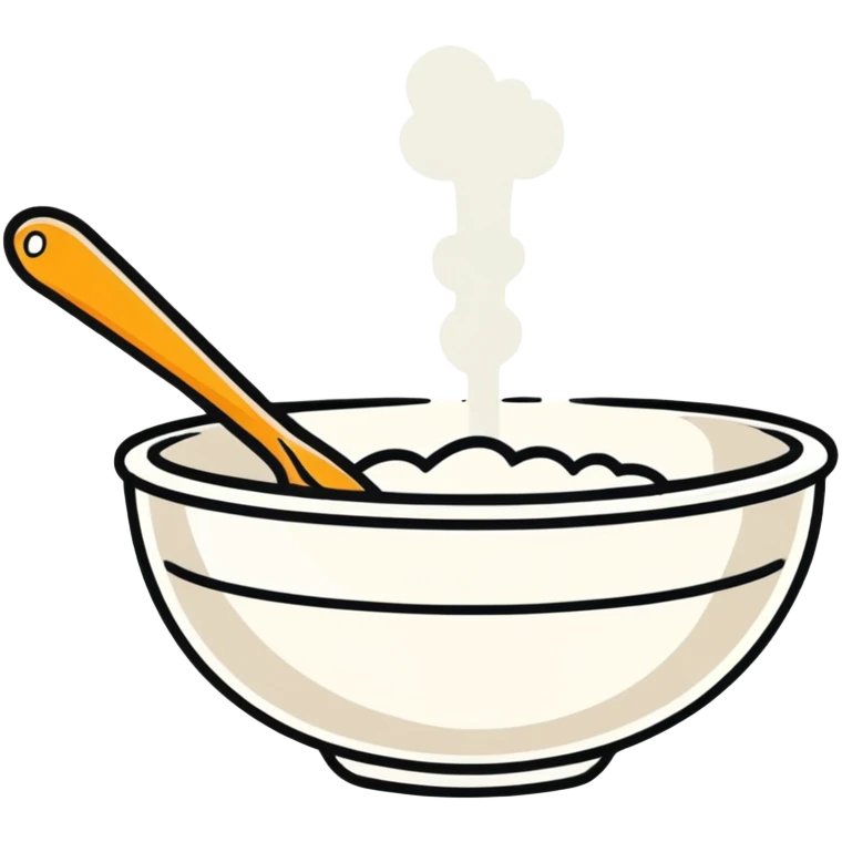 baking powder in measuring spoon with flour dust cloud emoji