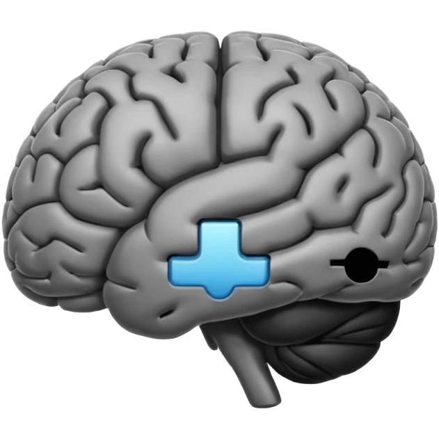 only brain in black  emoji