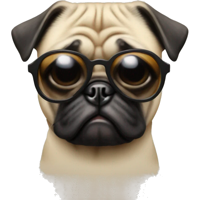 pug with sunglasses emoji