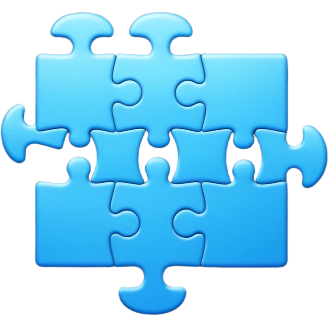 Blue puzzle emoji