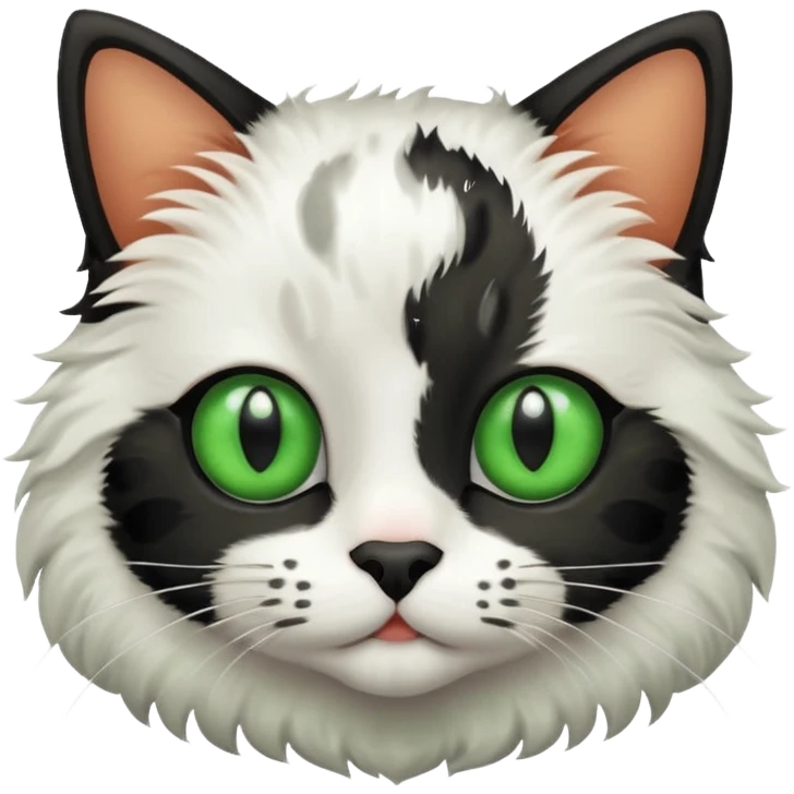 A cat with white and black spots emoji
