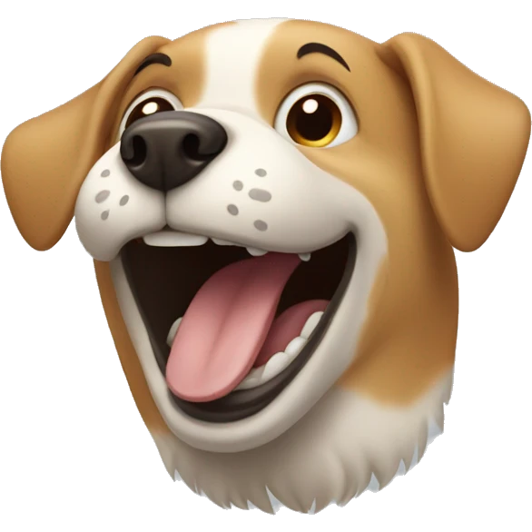 Dog laughing  emoji