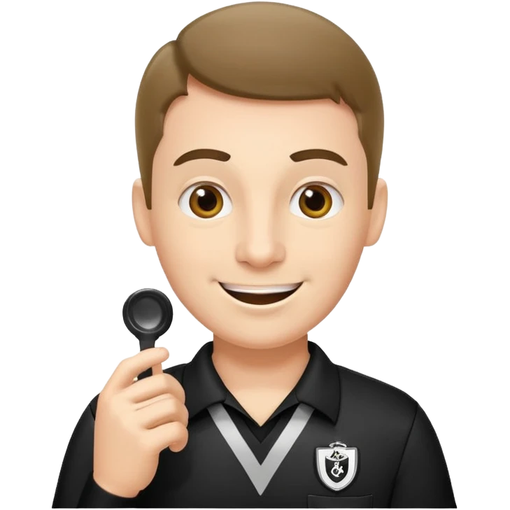referee with a whistle emoji